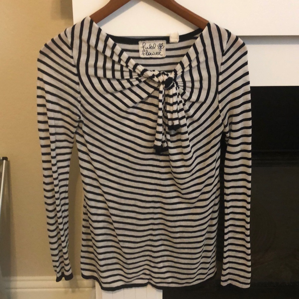 Anthropologie Field of Flowers knit top size small